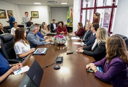 reunião comandada pela vice-governadora Marilisa Boehm, na tarde desta quarta-feira, na Capita