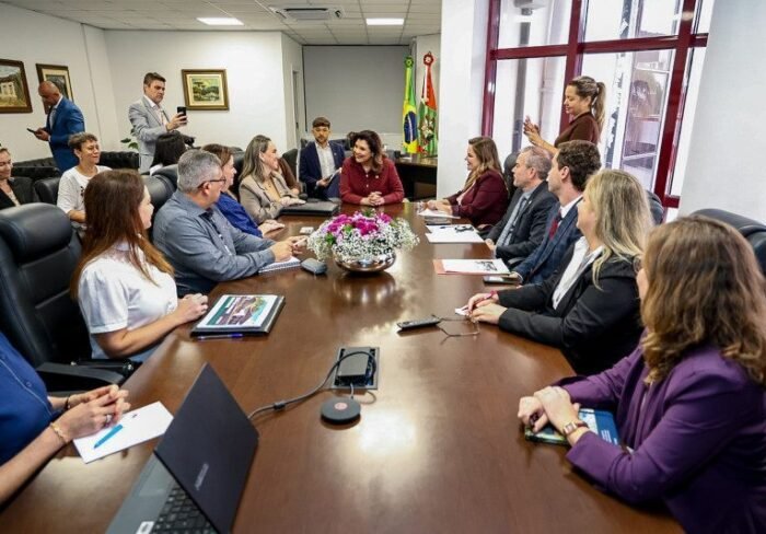 reunião comandada pela vice-governadora Marilisa Boehm, na tarde desta quarta-feira, na Capita