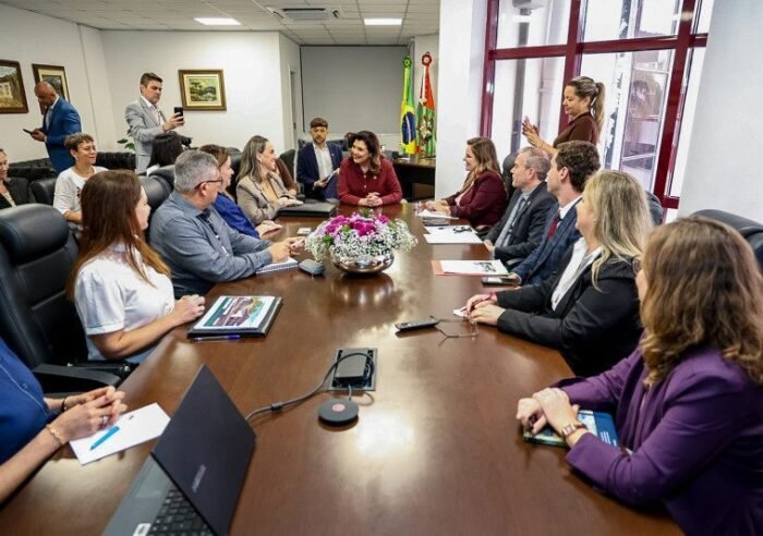 reunião comandada pela vice-governadora Marilisa Boehm, na tarde desta quarta-feira, na Capita