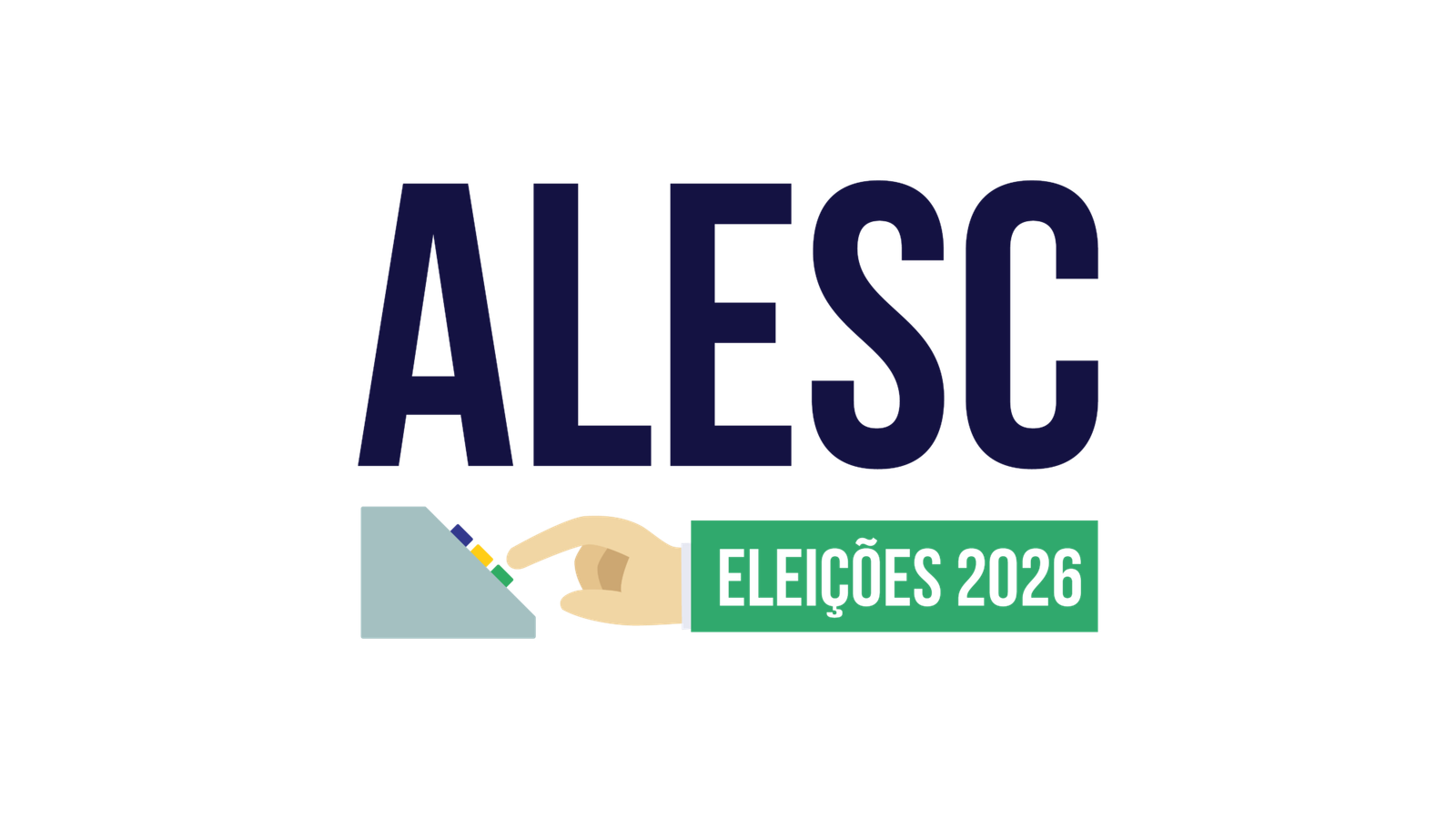 Arte gráfica informativa sobre as etapas do processo eleitoral para deputado estadual.