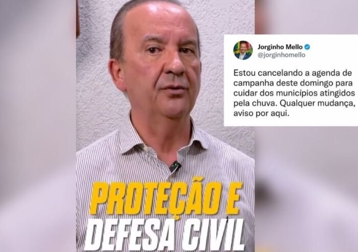 Jorginho Mello cancelou a agenda de campanha