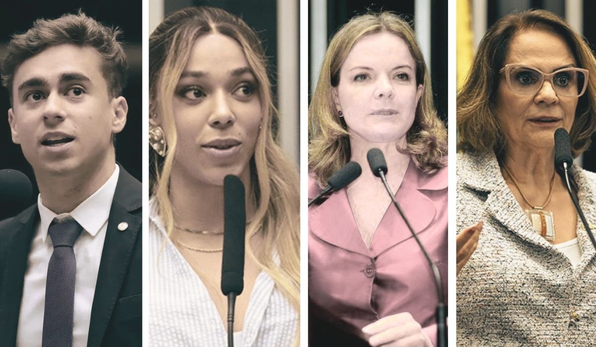 Nikolas, Erika Hilton, Gleisi, Damares e mais veja os parlamentares premiados no Congresso em Foco 2026.Foto: Câmara/Senado/Divulgação/ND Mais