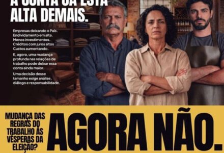 Material institucional da campanha da CNC e Fecomércio SC sobre a PEC da jornada de trabalho