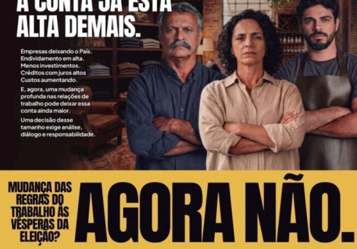 Material institucional da campanha da CNC e Fecomércio SC sobre a PEC da jornada de trabalho