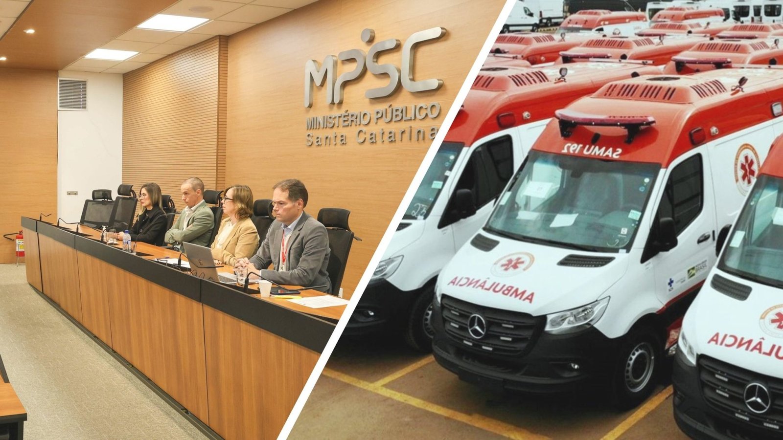 Em julho, o MPSC destinou R$ 50 milhões para a aquisição de 33 ambulâncias e 75 caminhões-pipa com o objetivo fortalecer a prevenção e a resposta a eventos climáticos extremos em Santa CatarinaFoto: Divulgação/MPSC/ND Mais