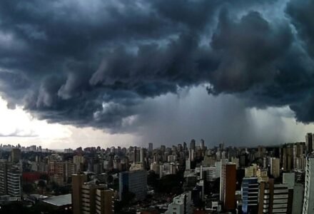 Frente fria vai trazer chuvarada ao Sul e Sudeste