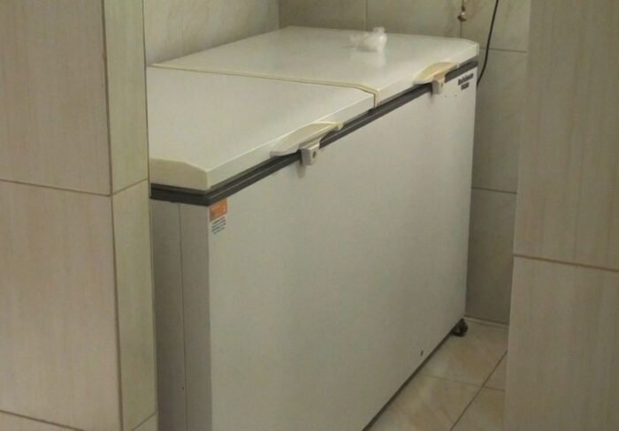 freezer onde foi colocado o corpo de marido em Lacedópolis.