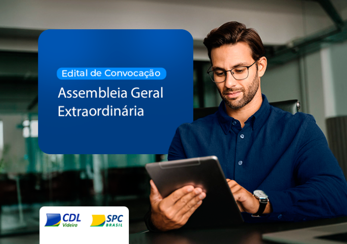 Documento gráfico referente à Assembleia Geral Extraordinária da CDL Videira.