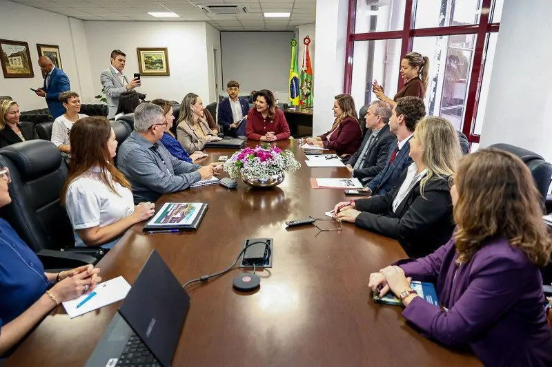 reunião comandada pela vice-governadora Marilisa Boehm, na tarde desta quarta-feira, na Capita