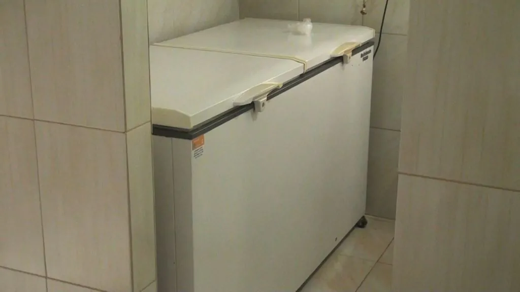 freezer onde foi colocado o corpo de marido em Lacedópolis.